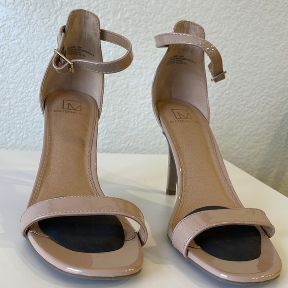 MATERIAL GIRL Nude Ankle Strap Sandals - Picture 4 of 7
